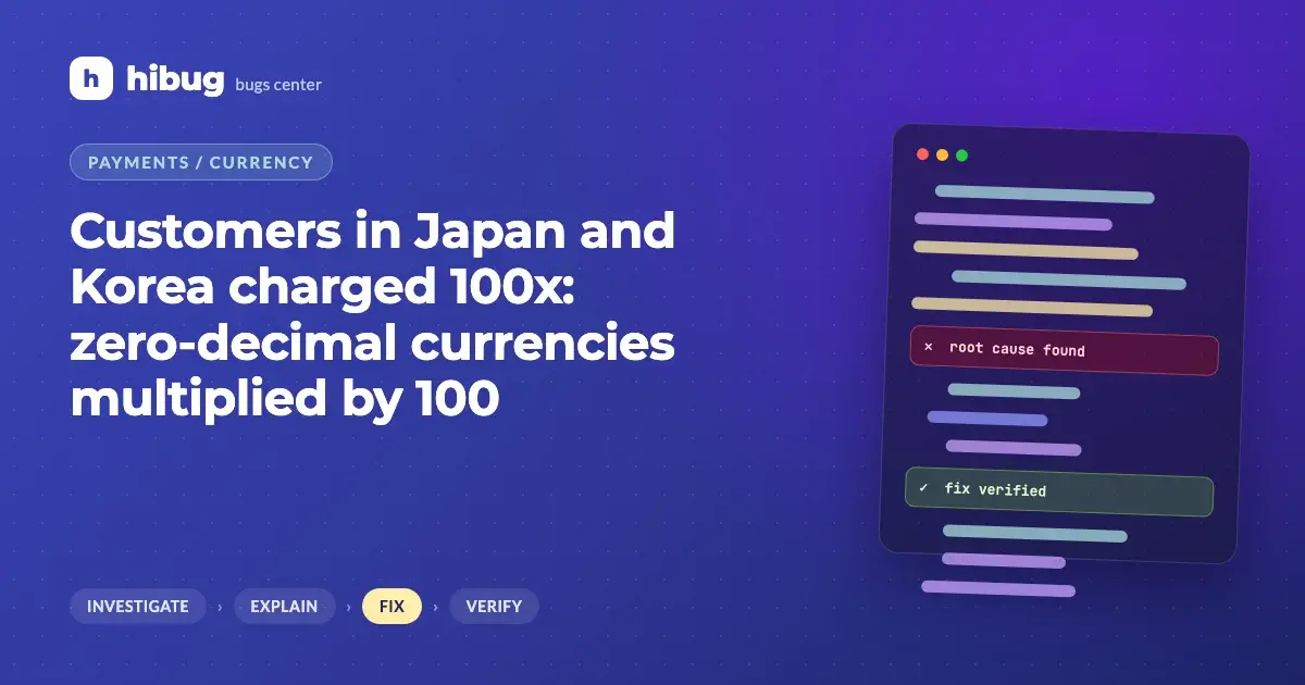 Banner: customers in Japan and Korea charged 100 times the price because of zero-decimal currencies
