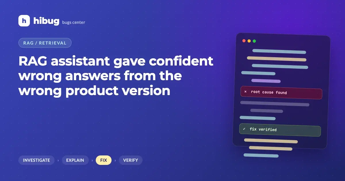 Banner: a retrieval pipeline pulling a document page from the wrong version shelf into an AI answer