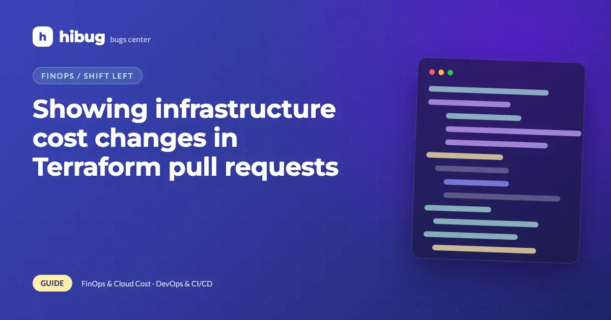 Banner: cost estimates shown as a diff in Terraform pull requests