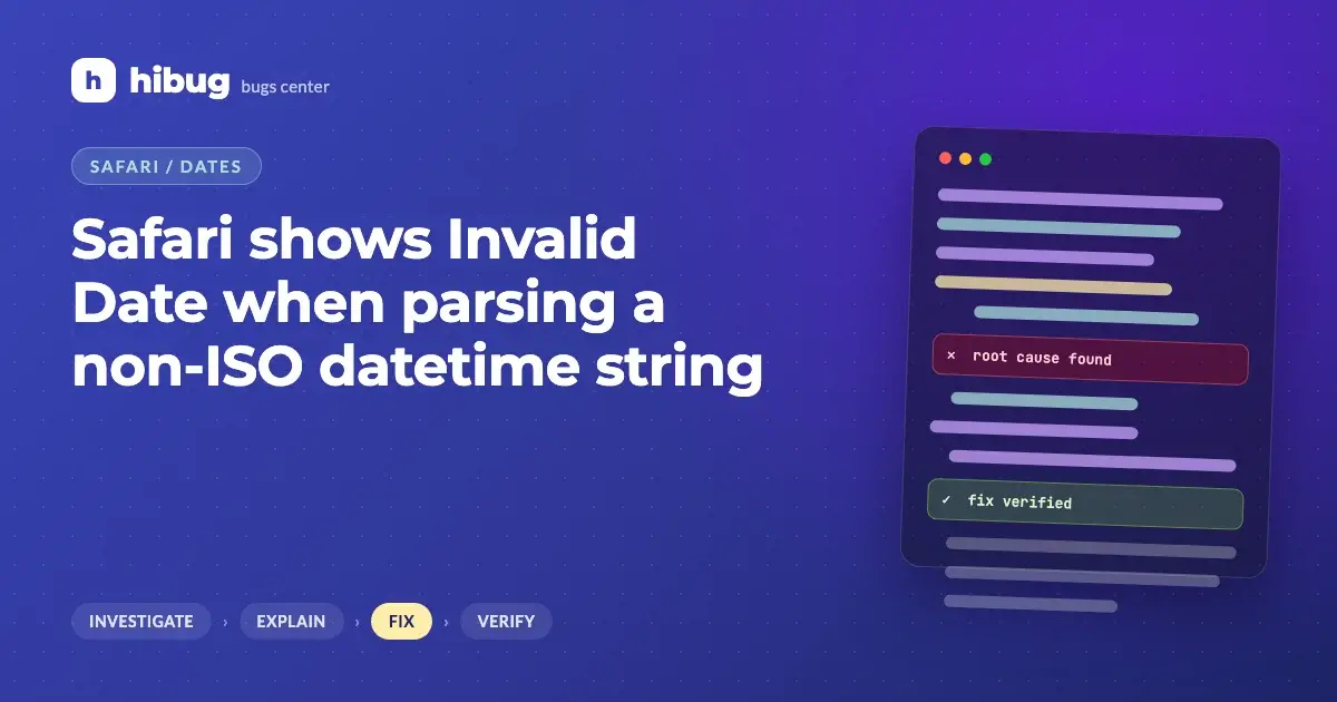 Banner: Safari showing Invalid Date while another browser parses the same datetime string