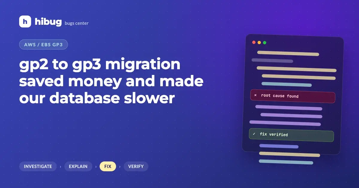Banner: EBS gp2 to gp3 migration reducing database performance because of lower default IOPS