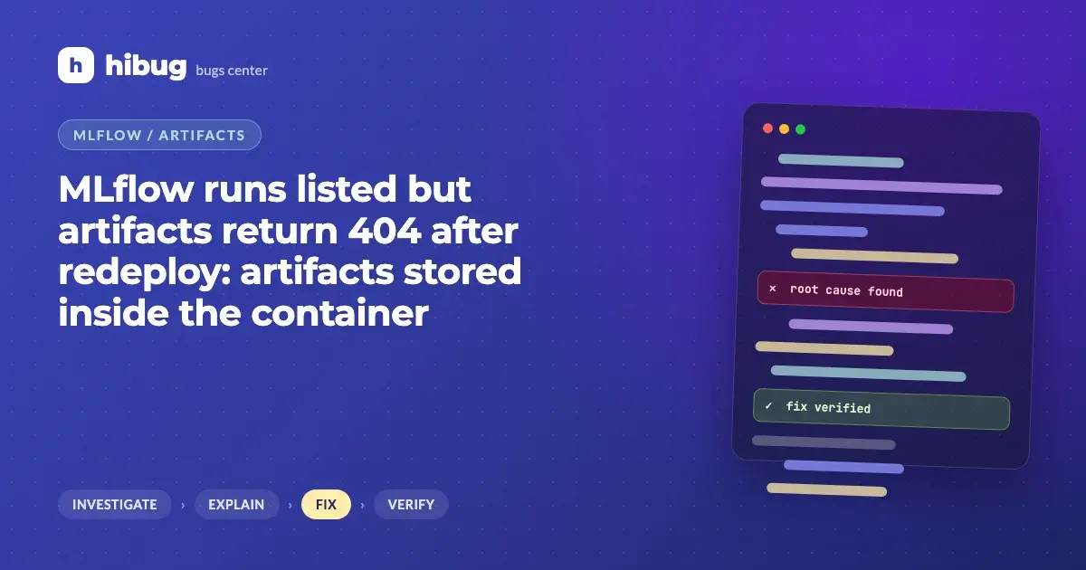 Banner: MLflow artifacts lost because they were stored on the container filesystem