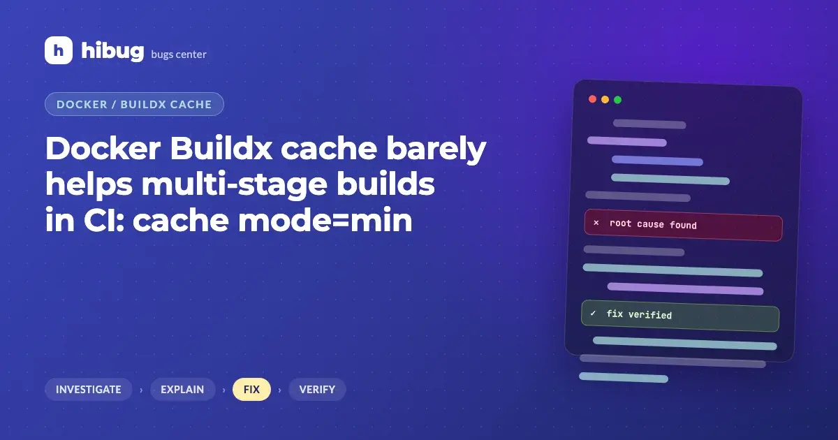 Banner: Docker multi-stage build cache only storing the final stage in CI