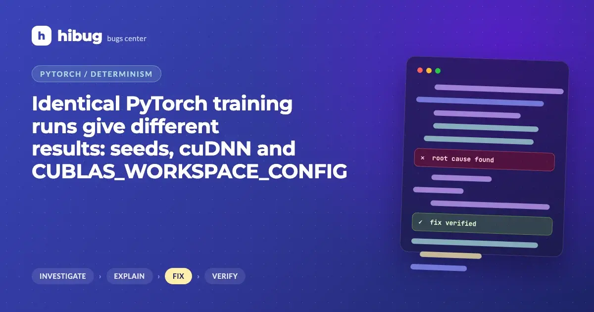 Banner: PyTorch training runs not reproducible despite fixed seeds