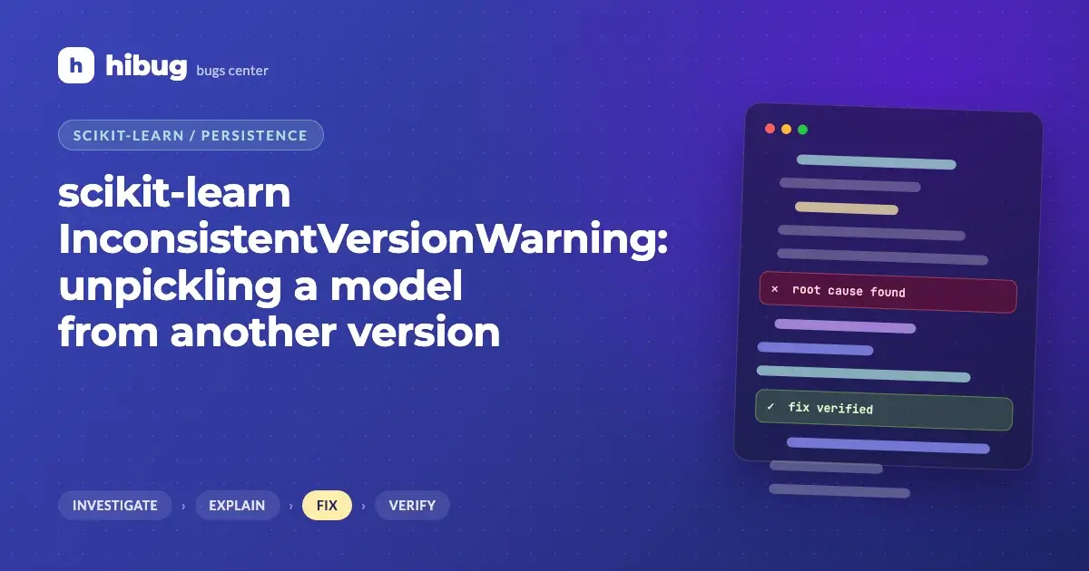 Banner: scikit-learn model pickled with one version loaded with another