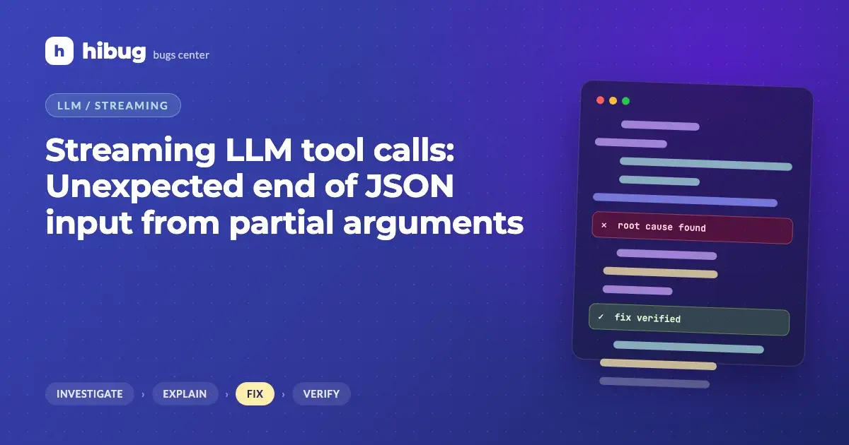 Banner: streaming LLM tool calls broken by parsing partial JSON argument fragments