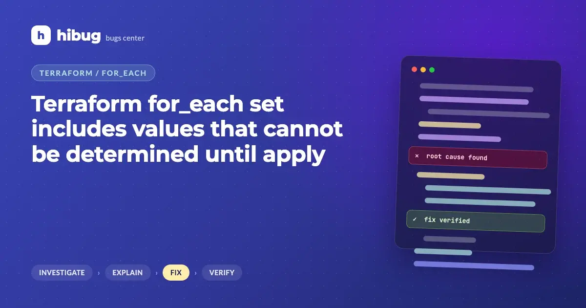 Banner: Terraform for_each failing because its keys are unknown until apply