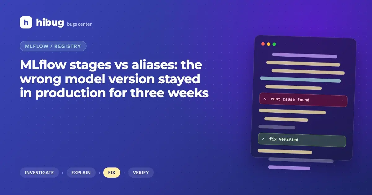 Banner: MLflow model registry stages and aliases pointing to different model versions