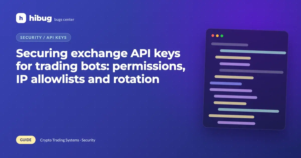 Banner: securing cryptocurrency exchange API keys used by automated trading bots