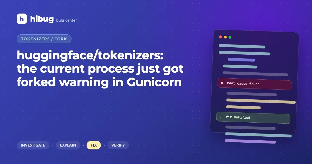 Banner: Hugging Face tokenizers fork warning after Gunicorn preloads the model
