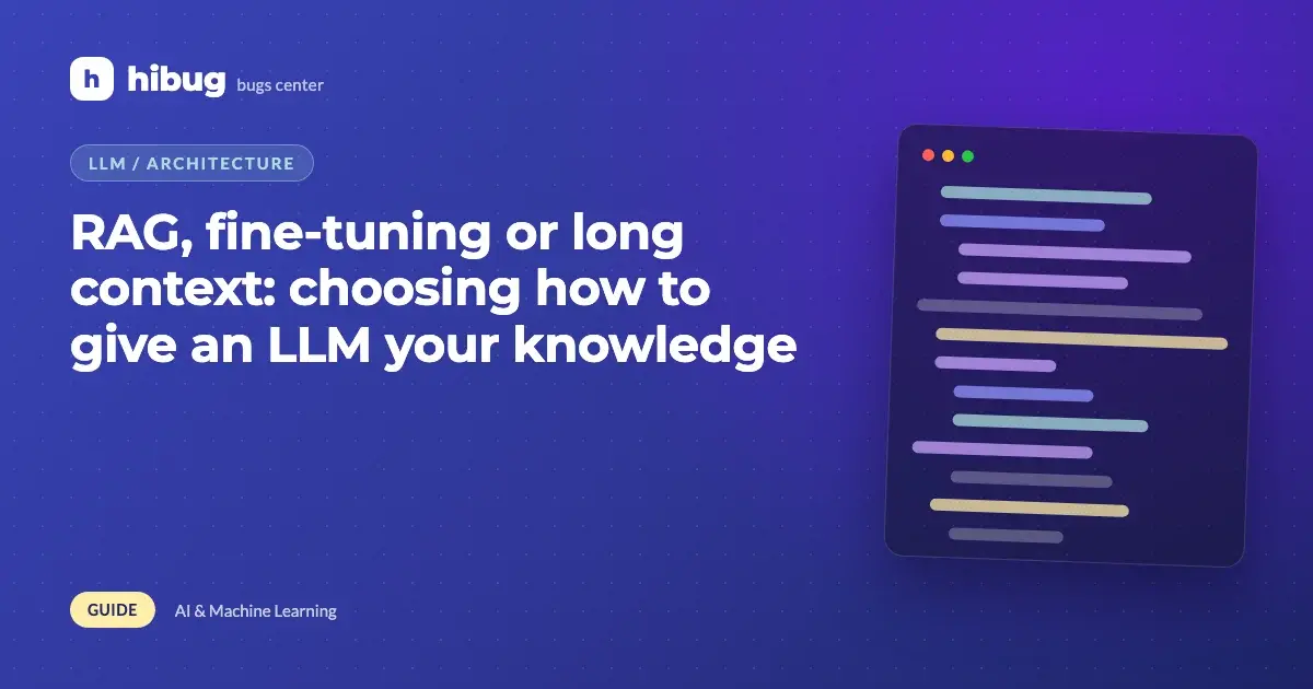 Banner: comparing RAG, fine-tuning and long-context approaches for LLM applications