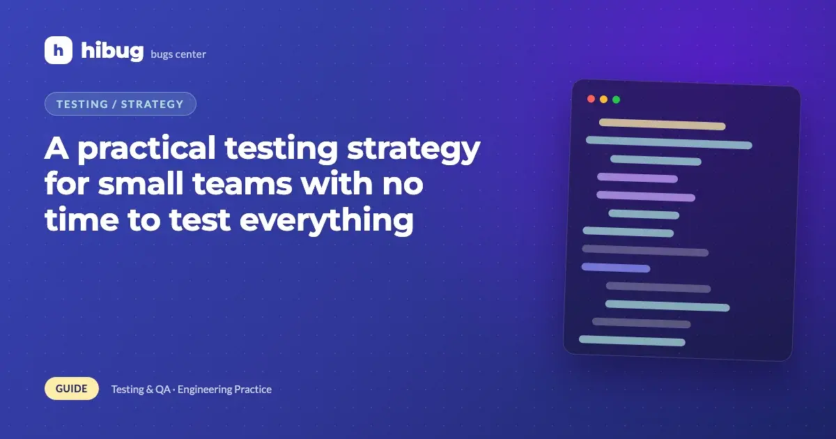 Banner: a practical testing strategy for small teams with no time to test everything