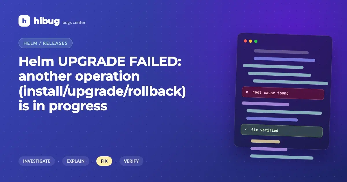 Banner: Helm release stuck in pending-upgrade blocking all further deployments