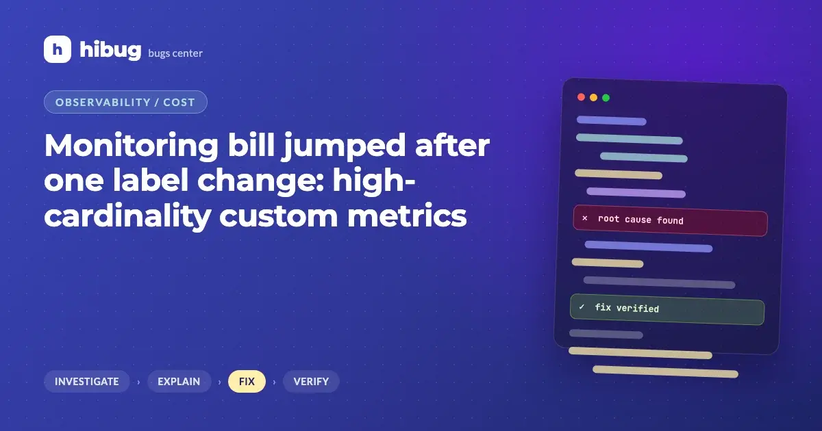 Banner: monitoring costs exploding from a high-cardinality label on custom metrics