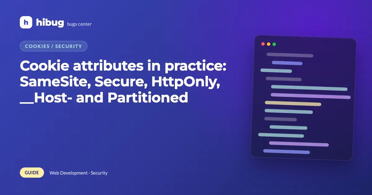 Banner: guide to SameSite, Secure, HttpOnly, __Host- and Partitioned cookie attributes