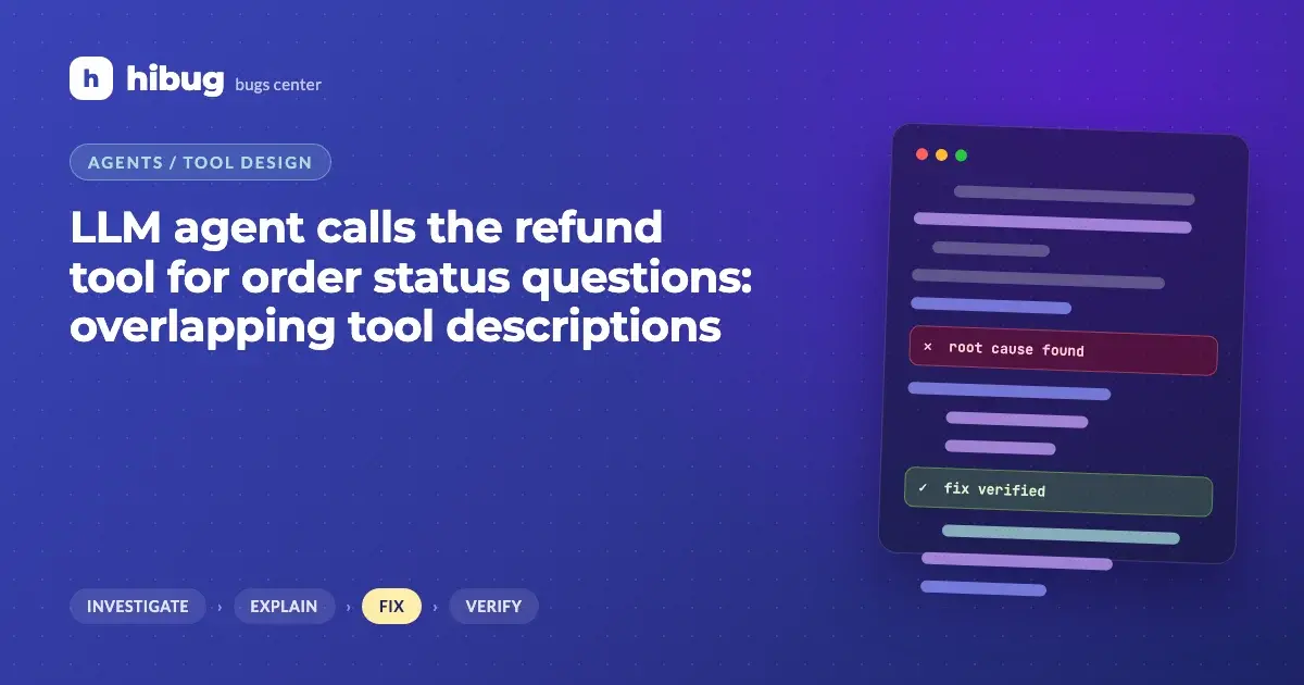 Banner: LLM agent choosing the wrong tool because tool descriptions overlap