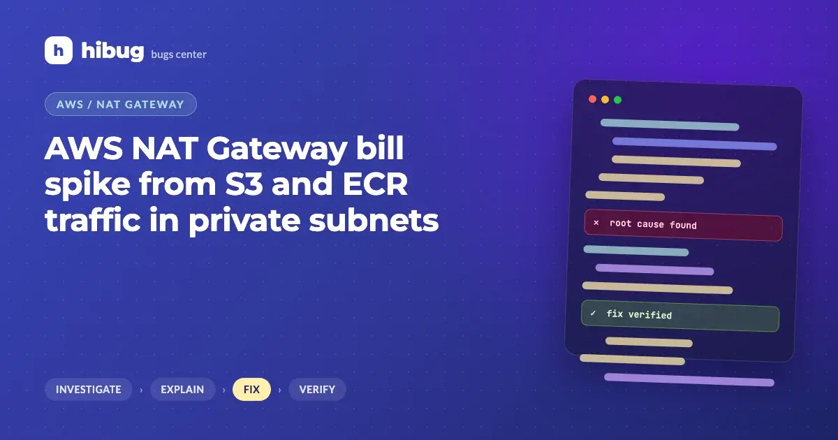 Banner: AWS NAT Gateway bill spike caused by S3 and ECR traffic from private subnets