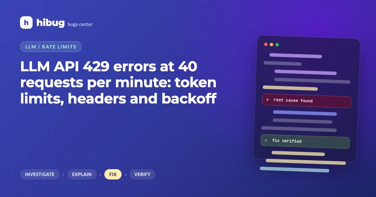 Banner: a token meter overflowing while a request counter stays low, illustrating LLM API rate limits