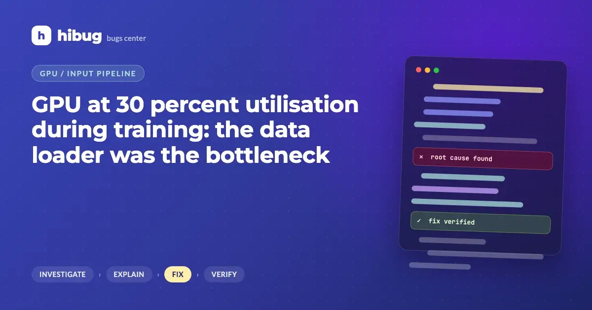 Banner: GPU idle during training because the data loading pipeline cannot keep up